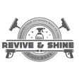 ReviveandShine25 logo in black and white with blue accents, featuring bold lettering and a clean, modern design.
